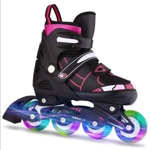 In-line light up roller skates